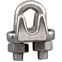 Aexit Hardware Tool Chain & Rope Fittings Silver Tone 8mm 5/16 Wire Rope Clip Wire Rope Clips Cable Clamp