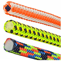 Hummelt® SilverLine-Rope Schot Seil Polyesterseil 6mm 100m weiß/blau auf Rolle 