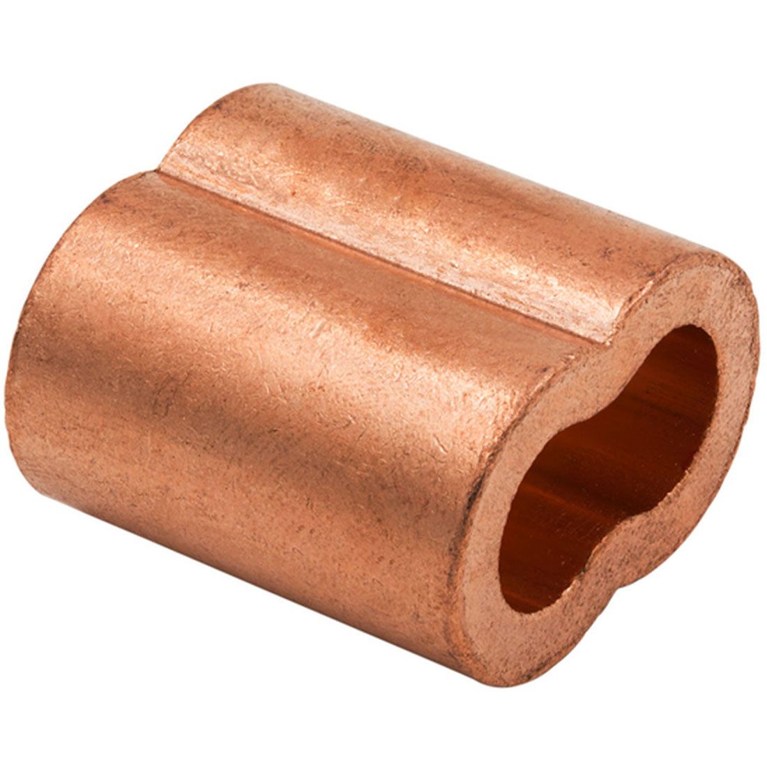 10 Copper Swage Sleeves for Wire Rope Made in USA Size 3/16" 