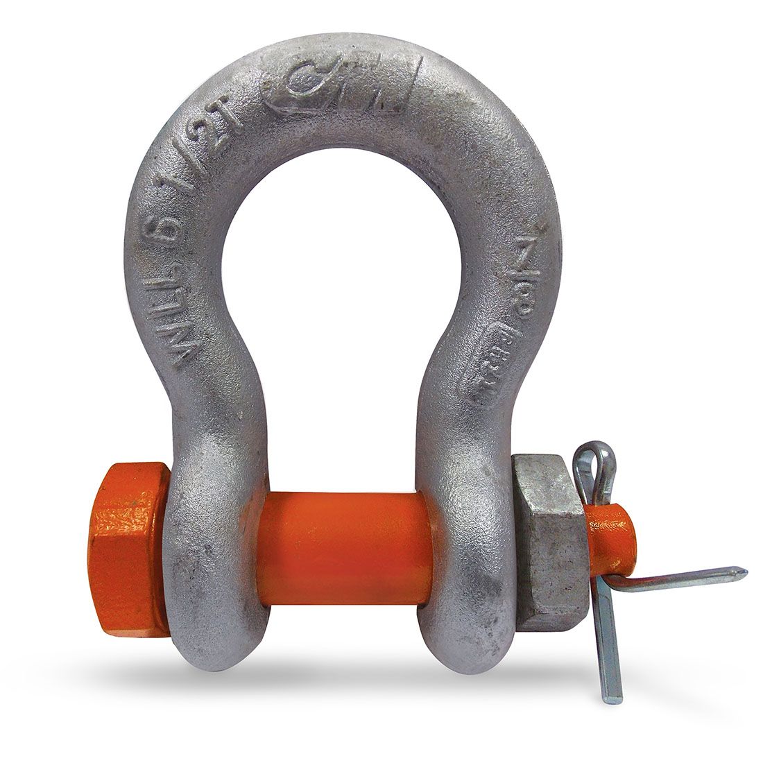 2 Ton Galvanised Small Bow Shackle With 22MM Screw Pin To BS3032-7/8" Lift 2T 